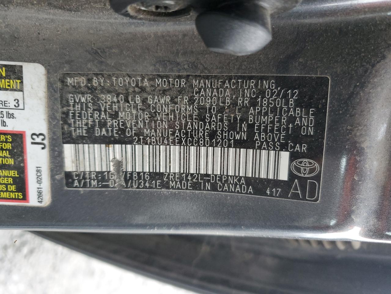 Toyota Corolla Base Image 10