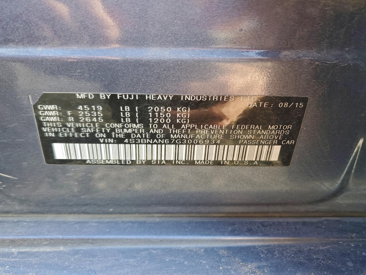 Subaru Legacy 2.5i Limited Image 8