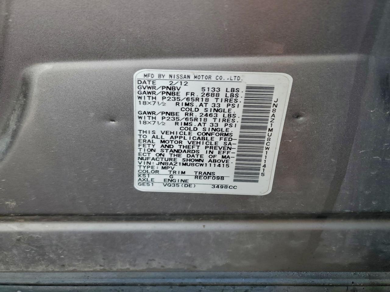 Nissan Murano S Image 12