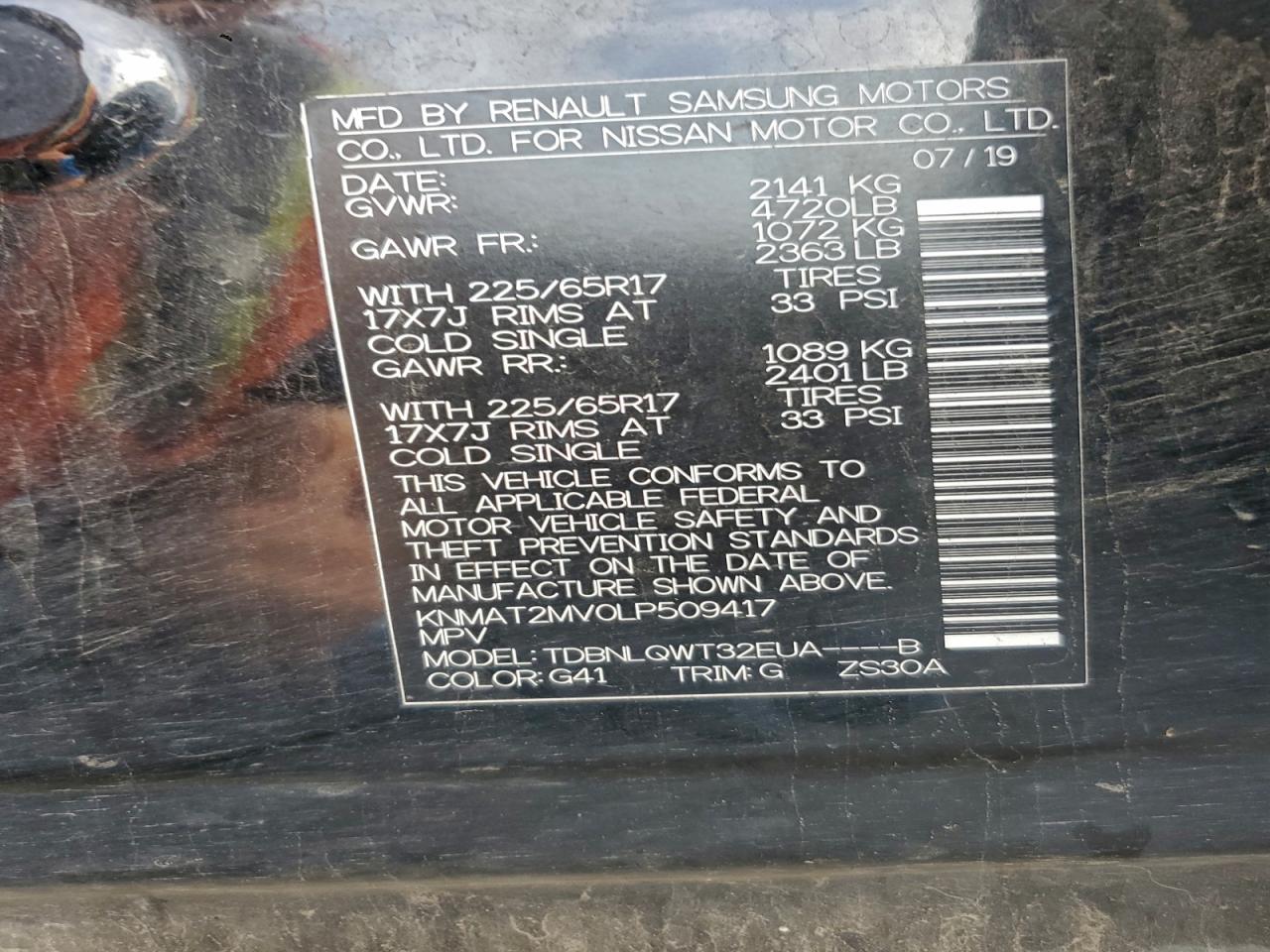 Nissan Rogue S Image 2