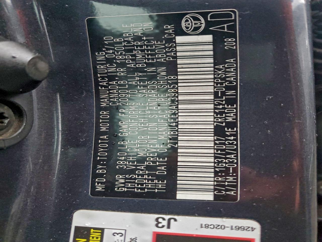 Toyota Corolla Base Image 8